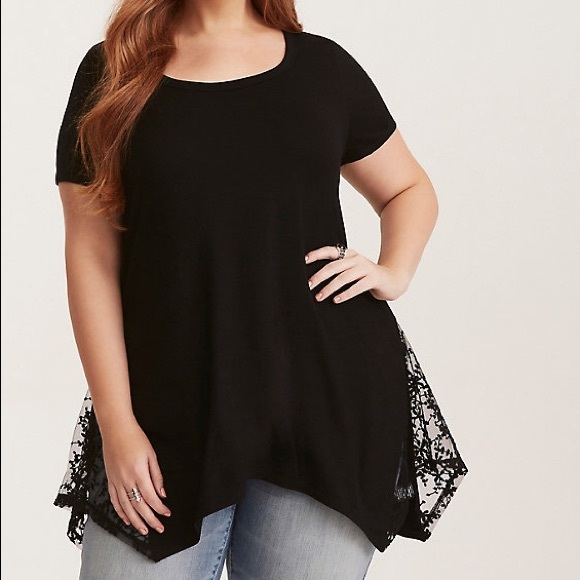 torrid Tops - TORRID PLUS SIZE LACE INSET TUNIC!